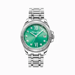 Fashion Damenuhr Divine Green mit Zifferblatt in Grün silberfarben Damen Uhren|Damenuhren